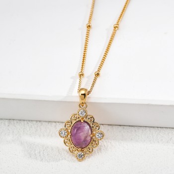 Royal Amethyst Necklace in 925 Silver Royal Amethyst Necklace in 925 Silver