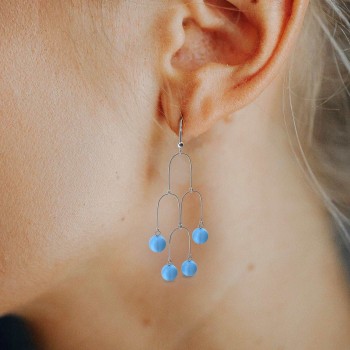 Short Blue Earrings Short Blue Earrings